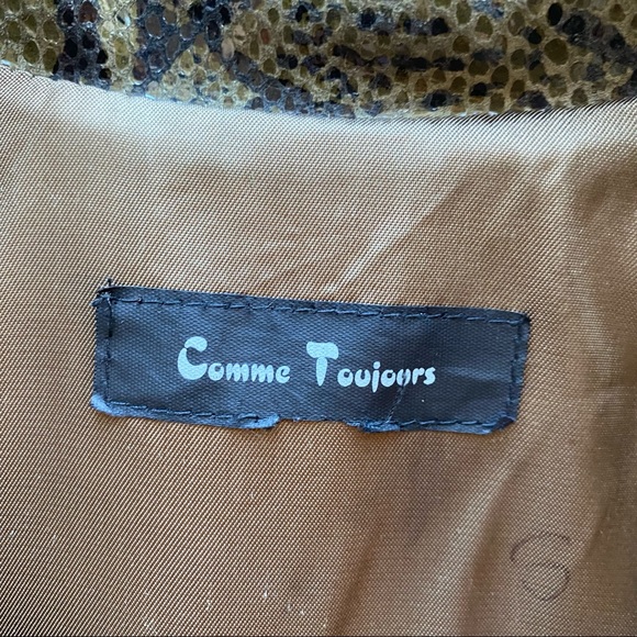 Vintage Comme Toujours Snakeskin print Leather Jacket Size XL - Picture 8 of 14